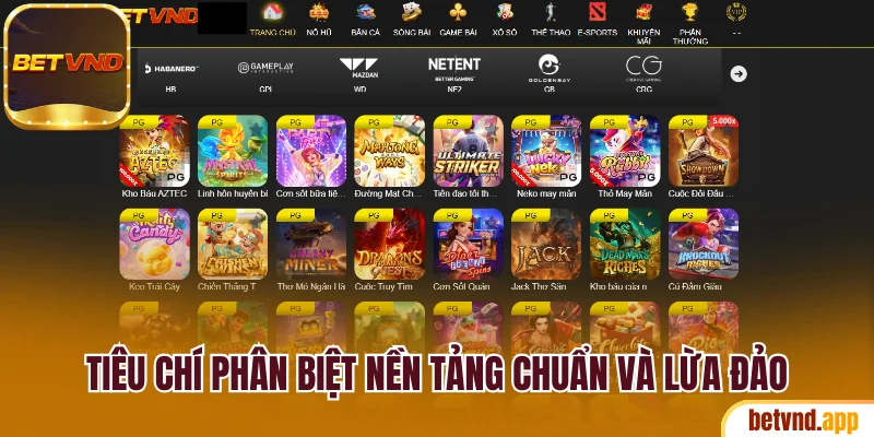 Tiêu chí phân biệt nền tảng chuẩn và lừa đảo